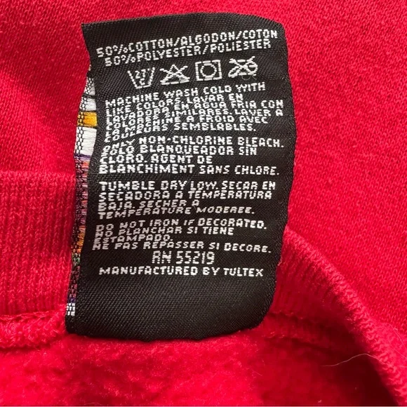 Disney Mickey Unlimited Jerry Leigh Sweatshirt XL Red Vintage 90s Tultex - Picture 8 of 10